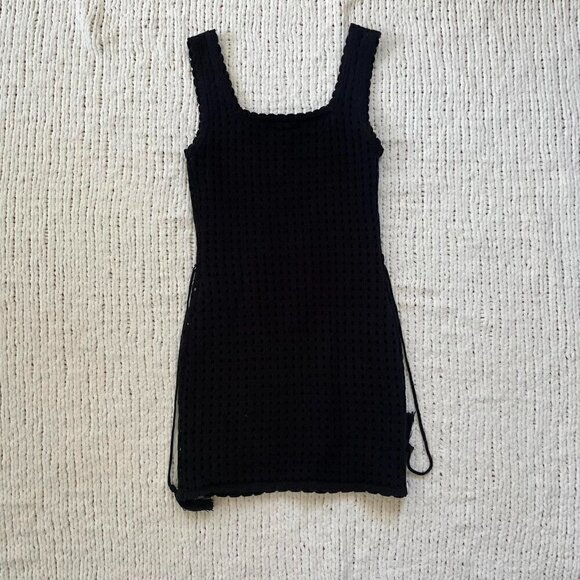 Free and Breezy Black Knit Mini Sweater Dress - Size XS - Picture 5 of 7